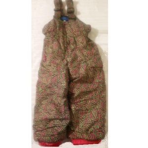 Iceburg Insulated Delux Snowsuit/Ski Bib   Pink - Green & Black     Size 3T